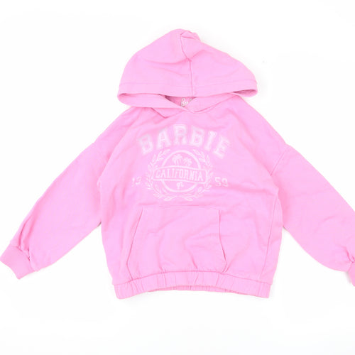 Barbie Pink Girls' Hoodie 7-8 Years Cotton Pullover
