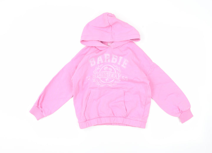 Barbie Pink Girls' Hoodie 7-8 Years Cotton Pullover
