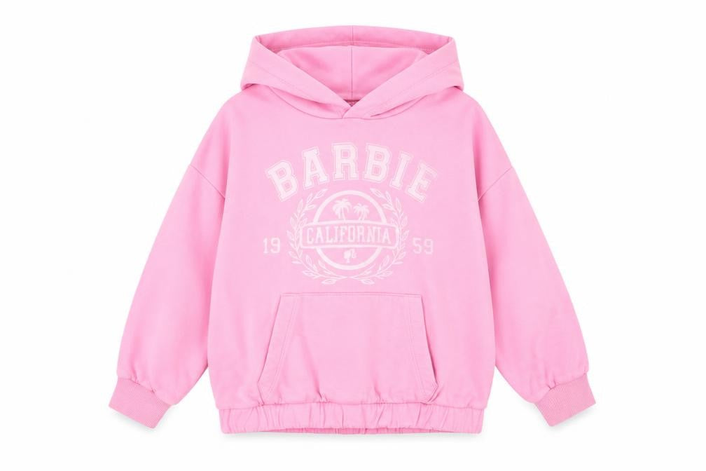 Barbie Pink Girls' Hoodie 7-8 Years Cotton Pullover
