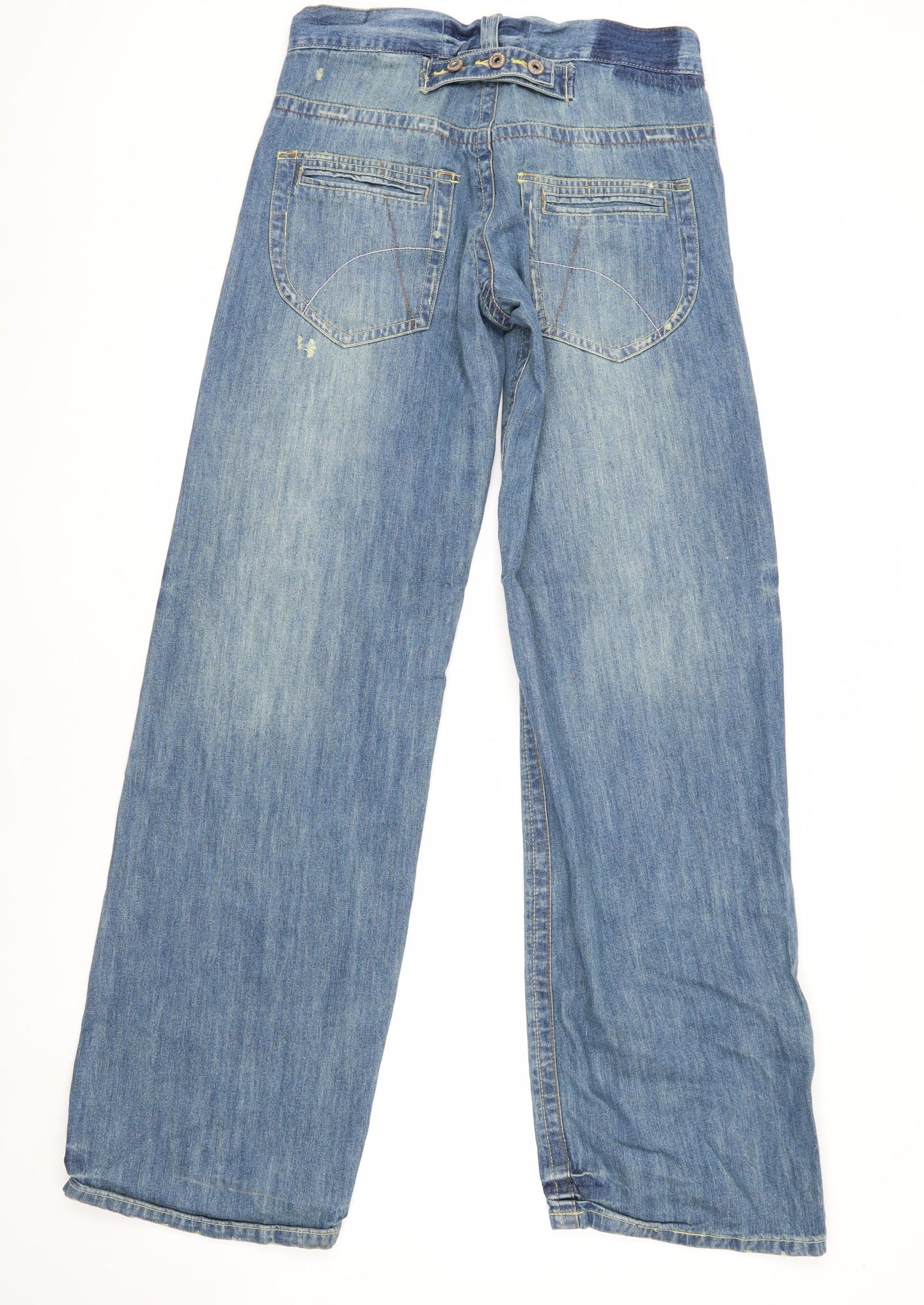 Next Women’s Blue Straight Jeans, Size 12, Distressed