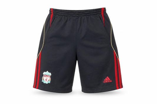 Front view of Adidas boys’ black athletic shorts, size 11-12, years