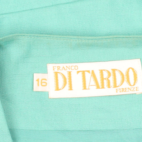 Franco di Tardo Women's Green Blazer, Size 16, Stylish and Professional
