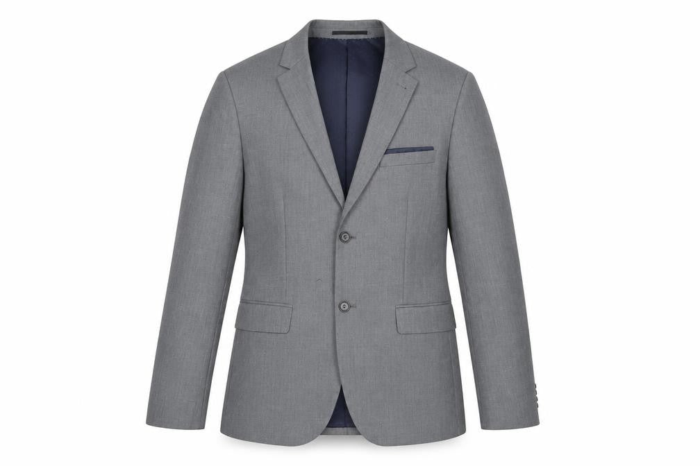 Front view of Topman Men's Grey Blazer 40 Regular Fit Classic