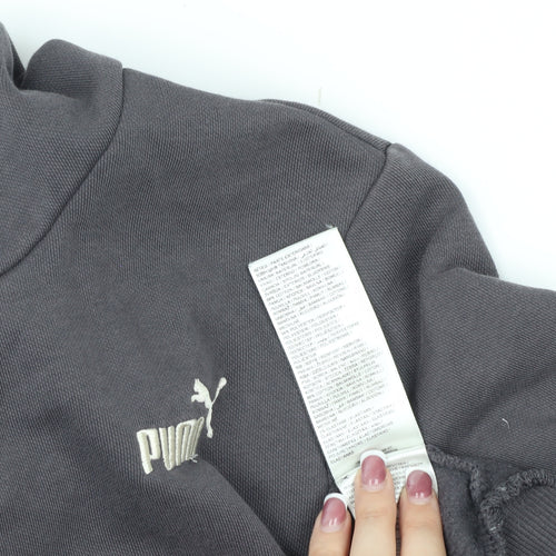 Puma Unisex Grey Hoodie XS - Casual Fleece Pullover