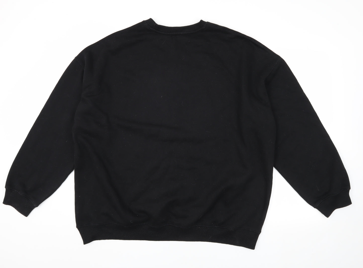 Bershka Men's Black Pullover Sweatshirt L