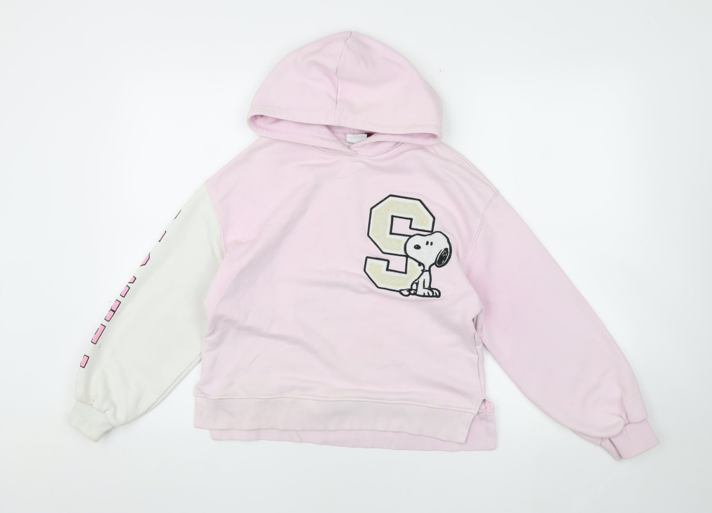 Zara Girls Pink Peanuts Snoopy Hoodie 152 Pullover