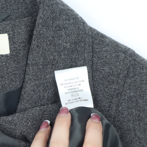 Kaliko Women's Grey Blazer Size 14 Regular Notch Lapel