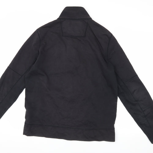 Boss Orange Men's Black Henley Sweatshirt M