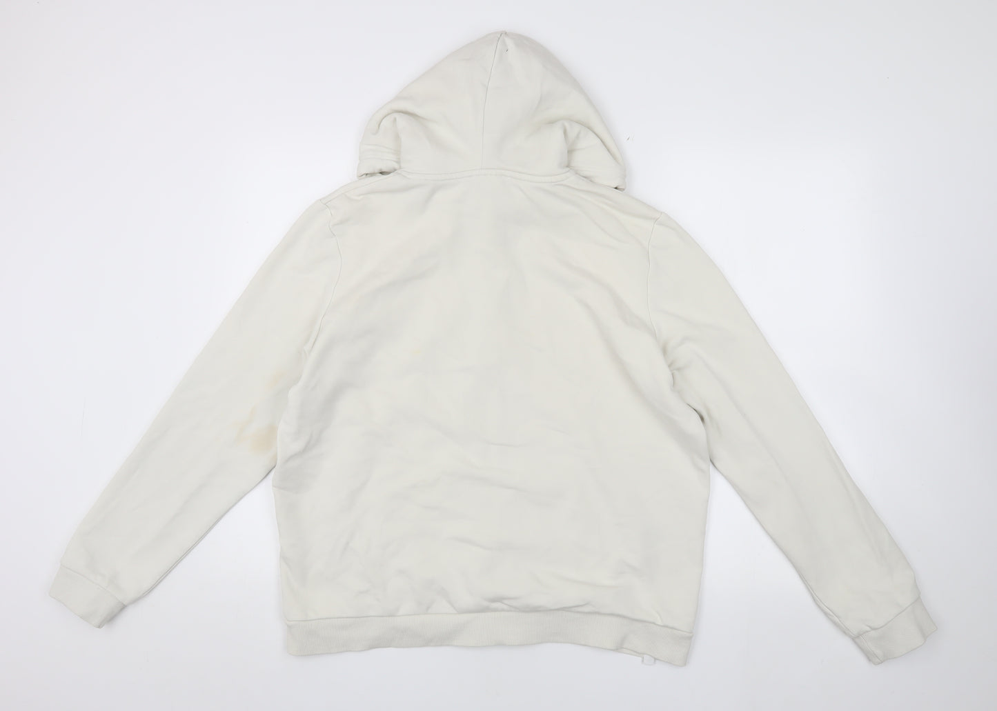 bekkin Men's Beige L Hooded Jacket Casual
