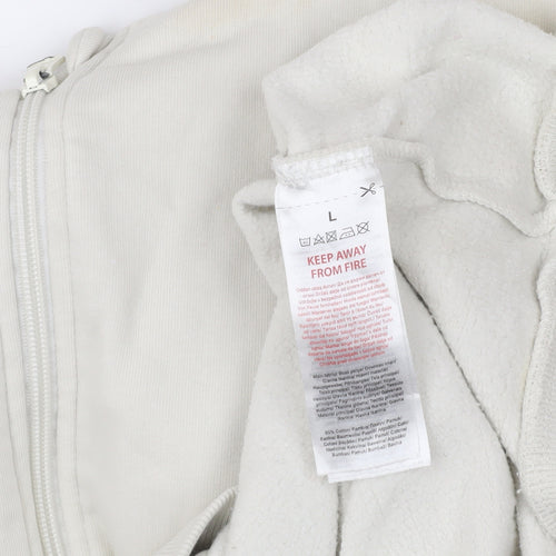 bekkin Men's Beige L Hooded Jacket Casual