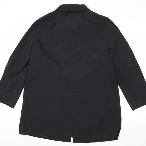 Jaeger Women's Black Overcoat Size 14 Classic Style