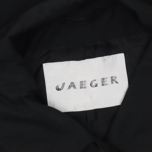 Jaeger Women's Black Overcoat Size 14 Classic Style