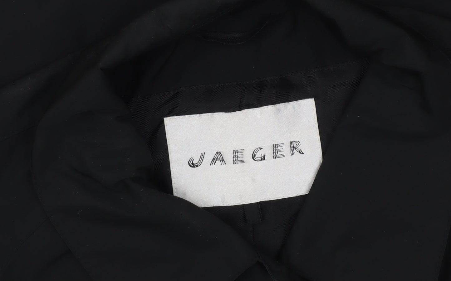 Jaeger Women's Black Overcoat Size 14 Classic Style