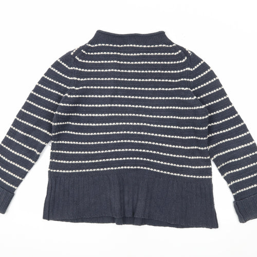 Toast Women's Blue Striped Pullover Jumper M