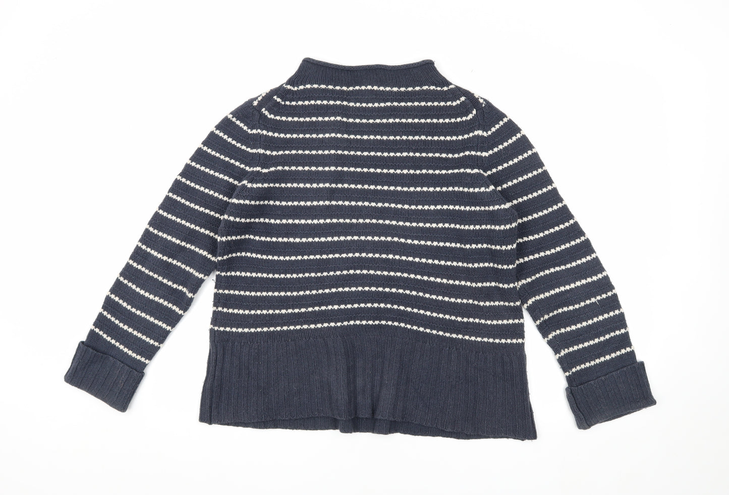 Toast Women's Blue Striped Pullover Jumper M