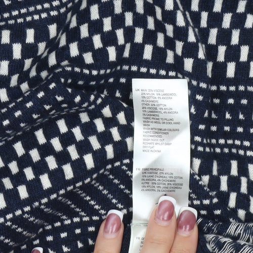 White Stuff Women's Blue Knit Cardigan - Size 10 with Buttons