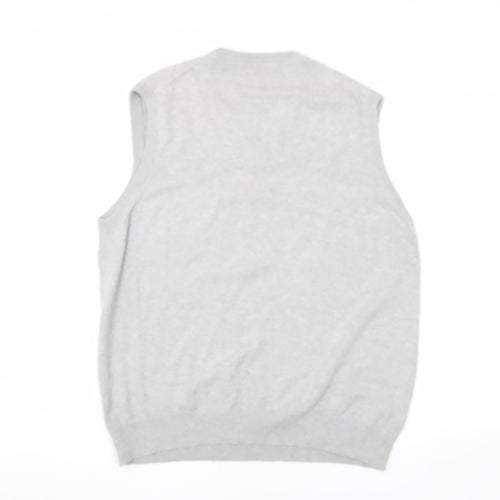 Marks and Spencer Men's Grey L Cotton Vest