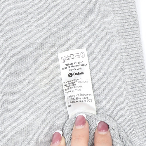 Marks and Spencer Men's Grey L Cotton Vest