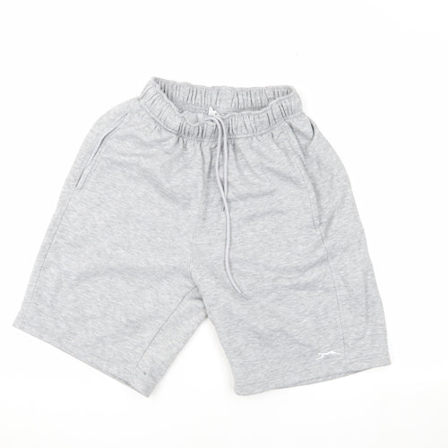 Slazenger Men's Grey Sweat Shorts M, Casual, Elastic Comfort