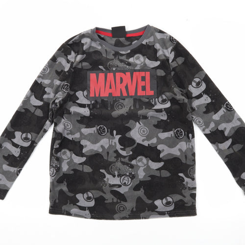 Marvel Boys Black Camouflage Long Sleeve Top 10-11 Years