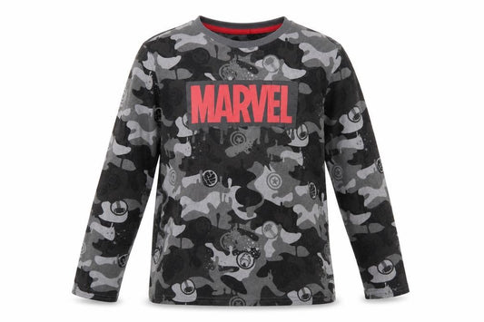 Marvel Boys Black Camouflage Long Sleeve Top 10-11 Years