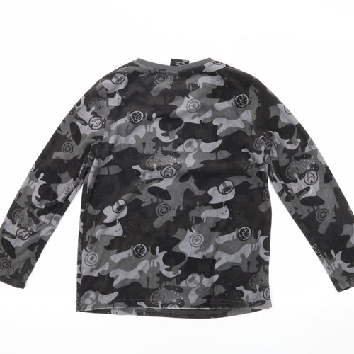 Marvel Boys Black Camouflage Long Sleeve Top 10-11 Years