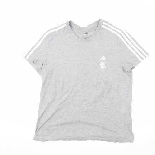 Adidas Men's Grey Large T-Shirt Short Sleeve