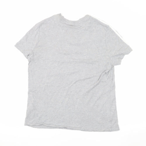 Adidas Men's Grey Large T-Shirt Short Sleeve