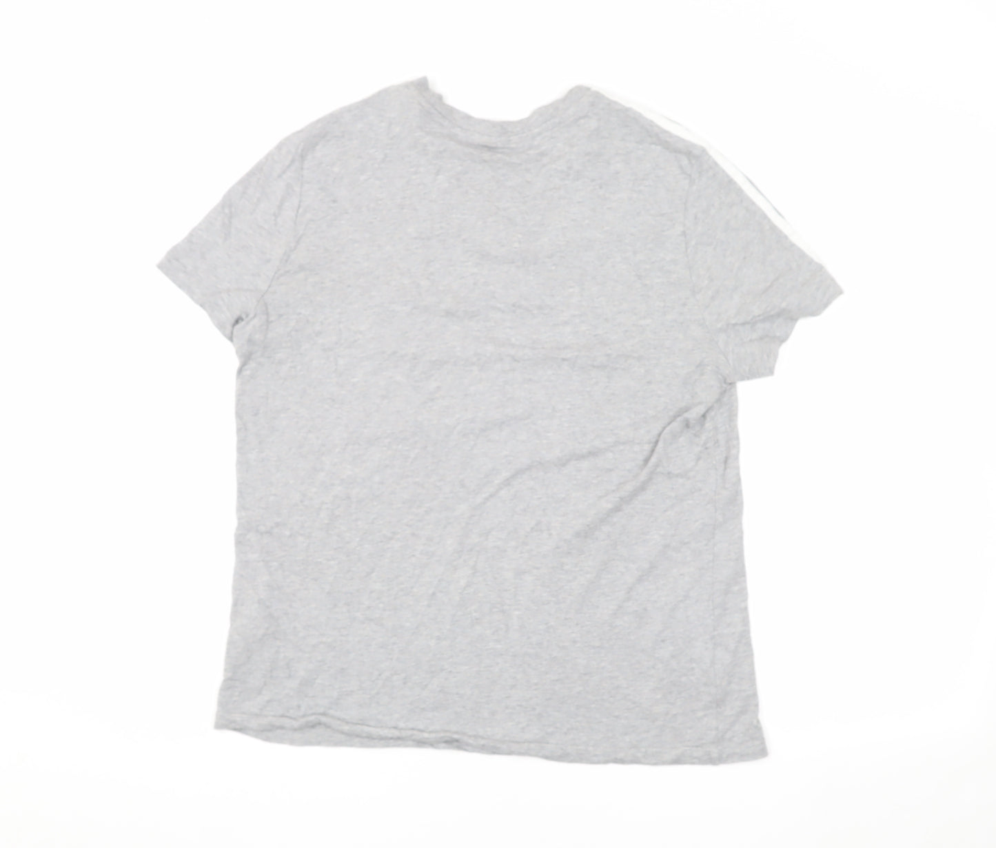 Adidas Men's Grey Large T-Shirt Short Sleeve