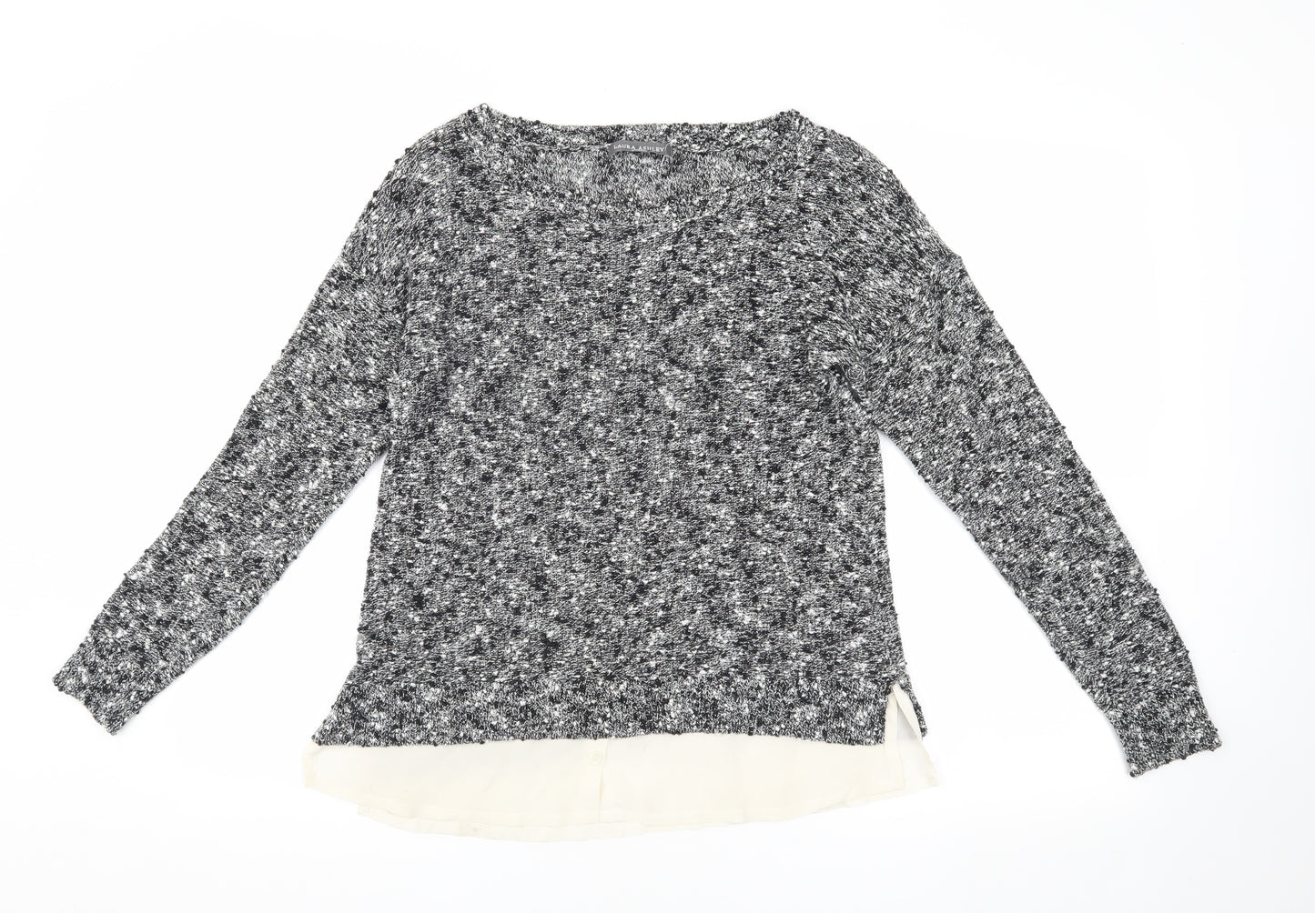Laura Ashley Grey Women's Jumper, UK Size 10, Round Neck
