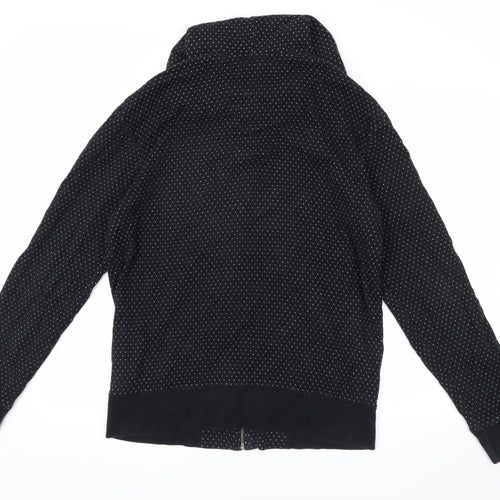 French Connection Men's Black Polka Dot Hooded Jacket M
