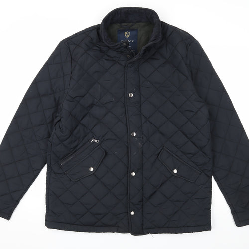 Howick Men's Black Quilted Jacket - Size L, Casual Wear