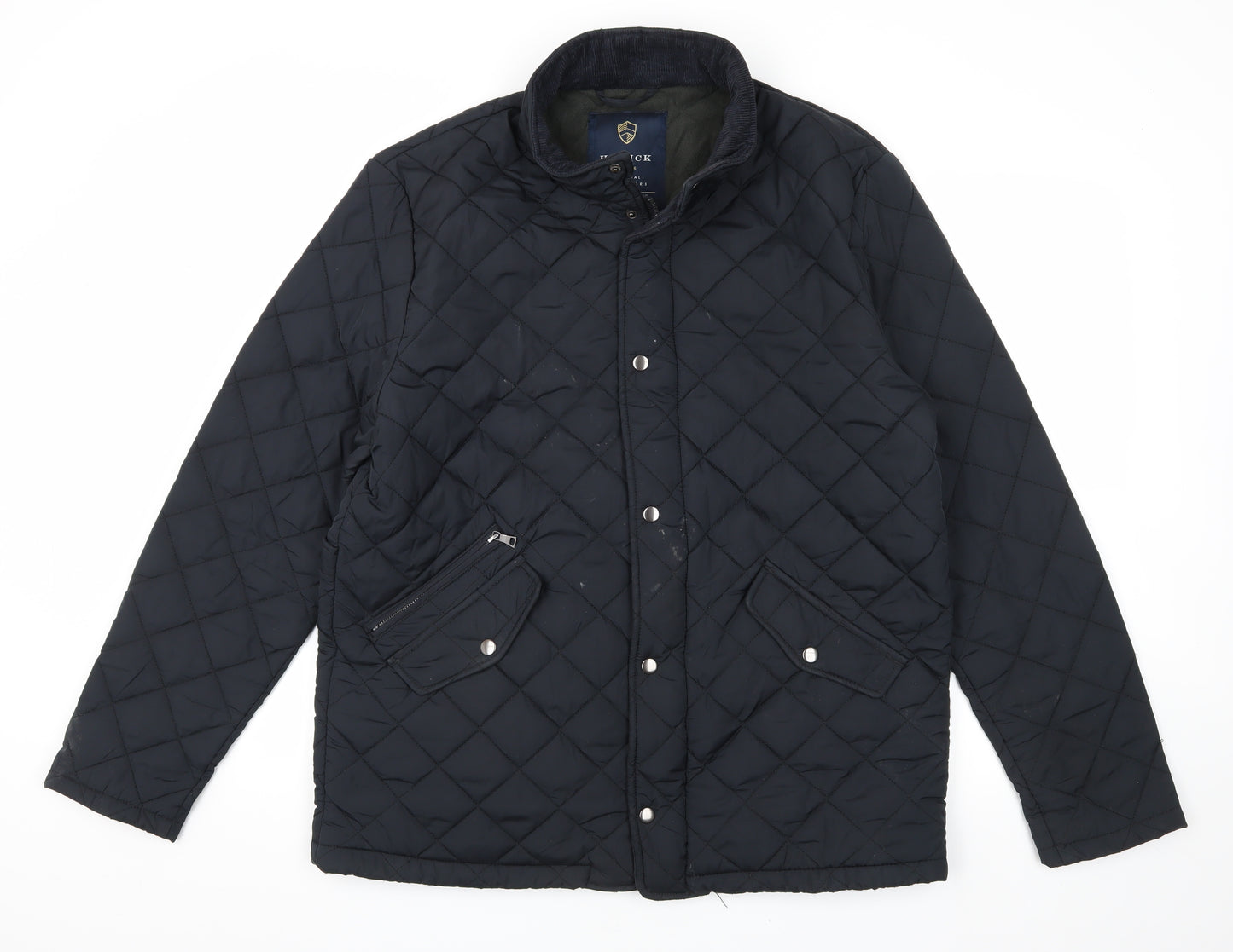 Howick Men's Black Quilted Jacket - Size L, Casual Wear