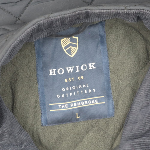 Howick Men's Black Quilted Jacket - Size L, Casual Wear