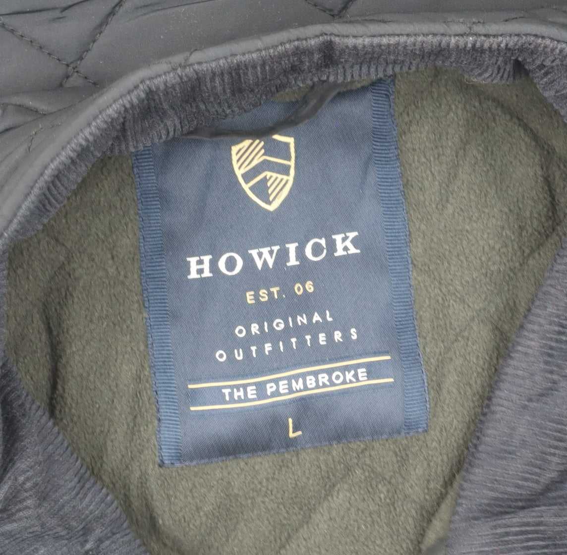 Howick Men's Black Quilted Jacket - Size L, Casual Wear