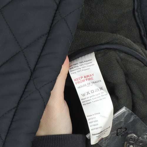 Howick Men's Black Quilted Jacket - Size L, Casual Wear