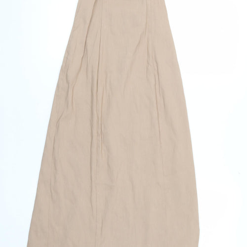 Zara Women's Beige Halter Long Dress XS New