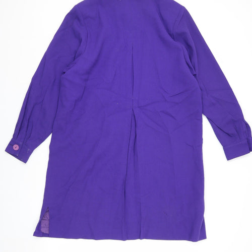 Gail Hoppen Women's Purple Mid-Length Coat Size 14
