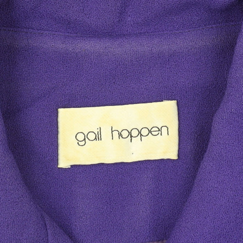 Gail Hoppen Women's Purple Mid-Length Coat Size 14