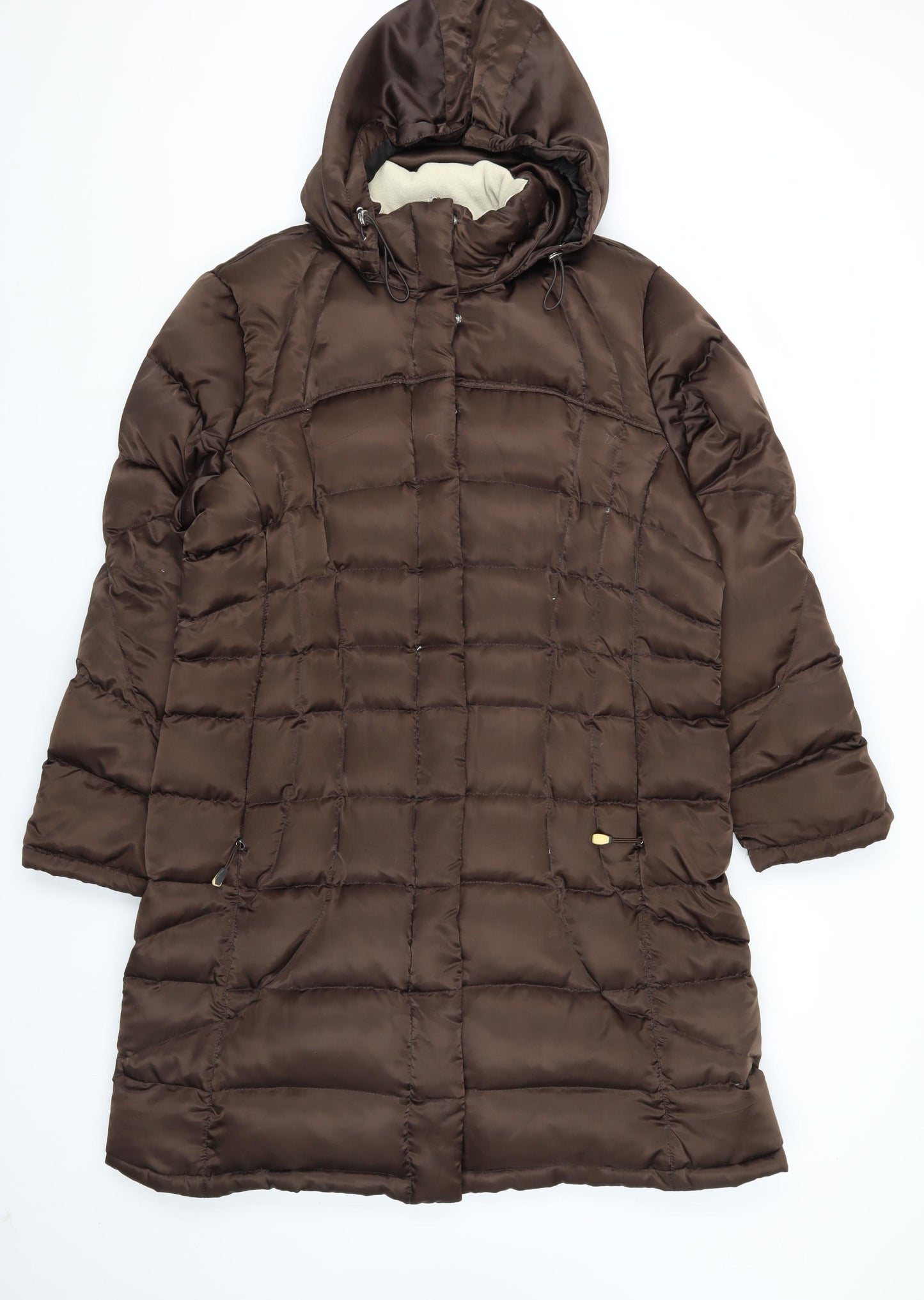 Marvin Richards Women's Brown Long Puffer Coat L