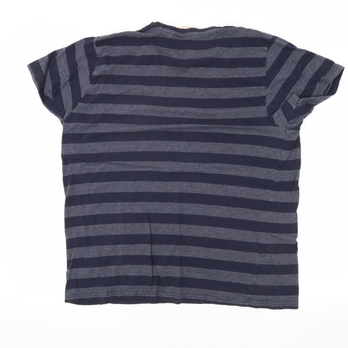 Lee Cooper Men's XL Blue Striped T-Shirt