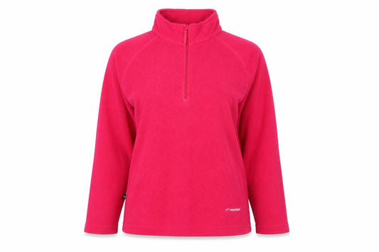 Front view of Mountain Life Women's Red Fleece Pullover Sweatshirt, size 10