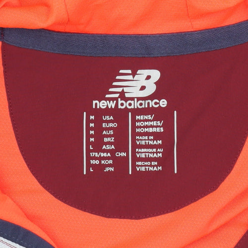 New Balance Men's Red Windbreaker Jacket M