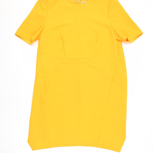 Whistles Women's Yellow Short Sleeve Shift Dress