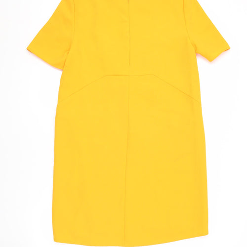 Whistles Women's Yellow Short Sleeve Shift Dress