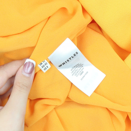 Whistles Women's Yellow Short Sleeve Shift Dress