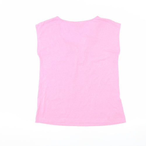 Crew Clothing Women's Pink Sleeveless Jersey T-Shirt Size 10
