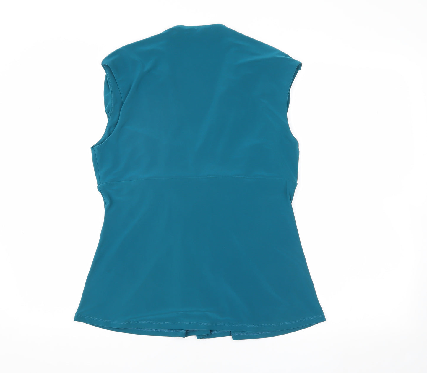 Planet Women's Green Sleeveless V-Neck Blouse - L