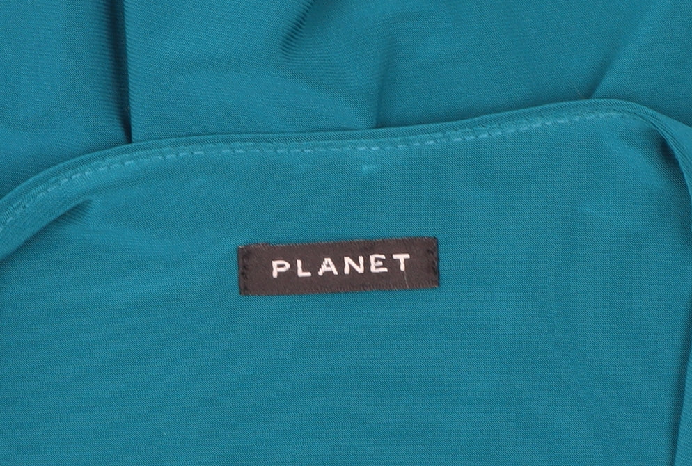 Planet Women's Green Sleeveless V-Neck Blouse - L