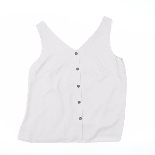 Wallis Women’s White V-Neck Tank Top Size 16